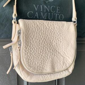 Vince Camuto Rare Cream Pebbled Leather Crossbody Bag